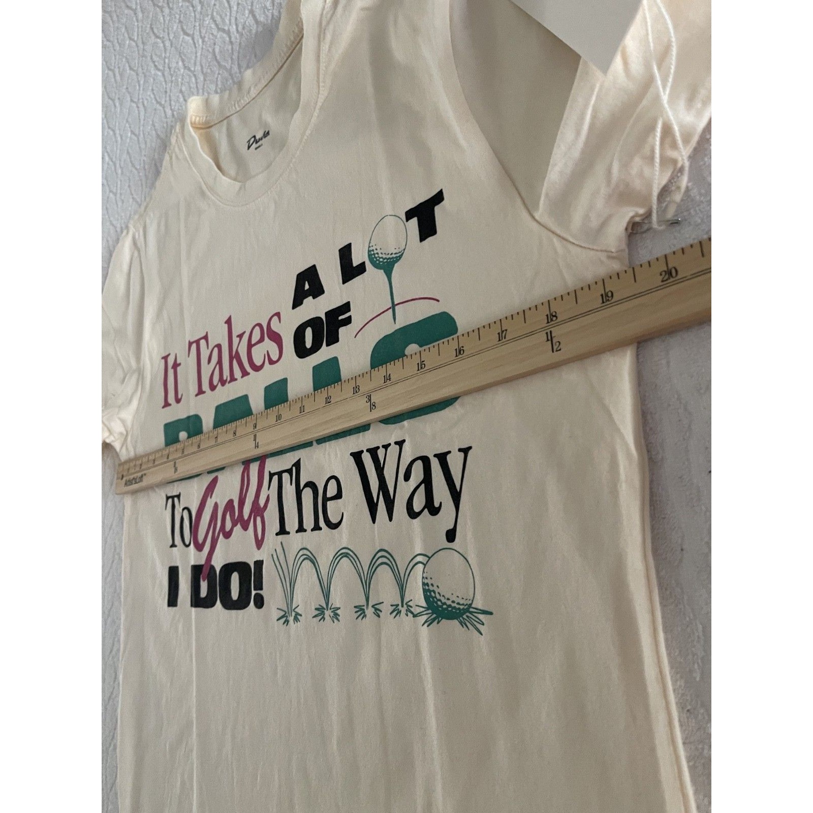 Duvin Design Co Golfing Tee Sz S "It Takes A Lot Of Balls To Golf The Way I Do!" — image 7 of 8